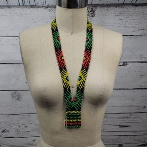 Glass Seed bead woven necklace